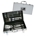 19 Piece Stainless Steel Barbecue Set in Metal Case